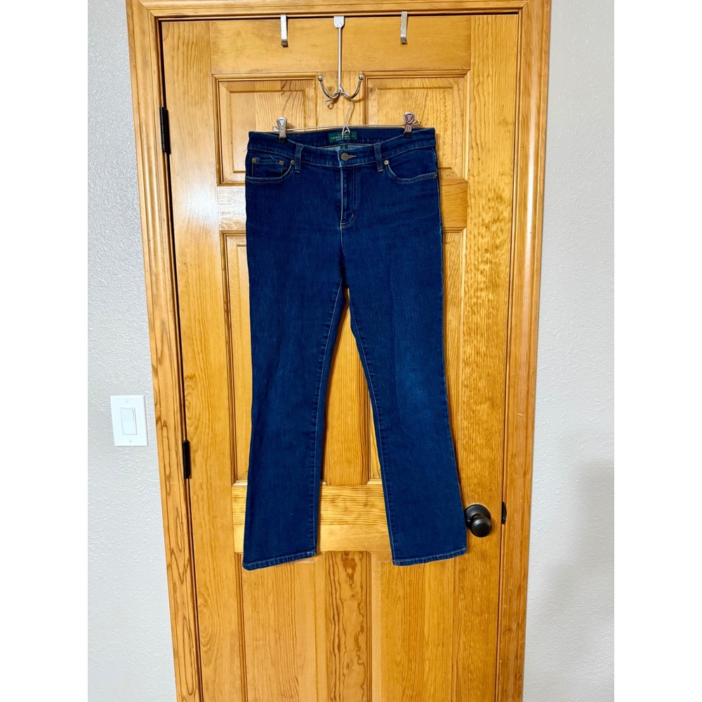 Vintage Lauren Jeans Co. Womens  Dark Wash Denim Straight Leg Jeans Size 10